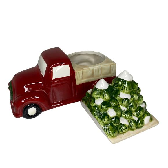 Winter Wonder Lane Christmas Red Truck Cookie/ Treat Jar New W/Out Tags - Picture 5 of 5